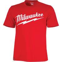 Heavy-Duty Short-Sleeved T-Shirt with Milwaukee&reg; Logo, Men's, Small, Red Chandler Sales