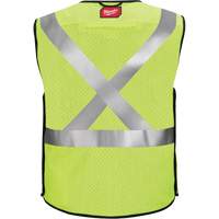 Breakaway Mesh Safety Vest, Black/High Visibility Lime-Yellow, Medium/Small Chandler Sales