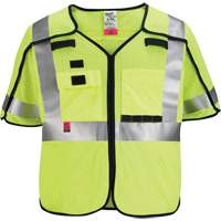 Breakaway Mesh Safety Vest, Black/High Visibility Lime-Yellow, Medium/Small Chandler Sales