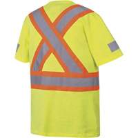 6980 Safety T-Shirt, Cotton, Small, High Visibility Lime-Yellow Chandler Sales