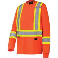 6981 Long-Sleeved Safety Shirt, Cotton, Small, High Visibility Orange Chandler Sales