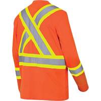 6981 Long-Sleeved Safety Shirt, Cotton, Small, High Visibility Orange Chandler Sales