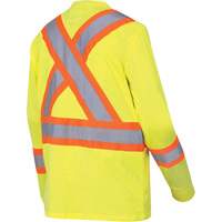 6982 Long-Sleeved Safety Shirt, Cotton, Small, High Visibility Lime-Yellow Chandler Sales