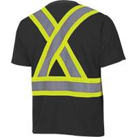 6992 Bird's-Eye Safety Shirt, Polyester, X-Small, Black Chandler Sales