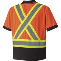 6986 Bird's-Eye Safety Polo Shirt, Polyester, Small, High Visibility Orange Chandler Sales