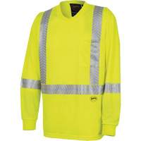 6905A Chandail de s&eacute;curit&eacute; &agrave; manches longues ultra respirant et ultra frais, T-petit, Jaune lime haute visibilit&eacute; Chandler Sales