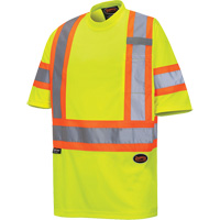6971 T-shirt de s&eacute;curit&eacute; en il-de-perdrix, Polyester, T-petit, Jaune lime haute visibilit&eacute; Chandler Sales