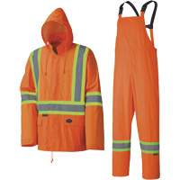 5598 Combinaison de pluie imperm&eacute;able et l&eacute;g&egrave;re, Polyester/PVC, Petit, Orange haute visibilit&eacute; Chandler Sales