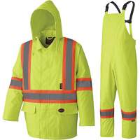 5609 Combinaison de pluie imperm&eacute;able 210D, Polyester/PVC, T-petit, Jaune lime haute visibilit&eacute; Chandler Sales