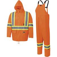5618 Combinaison de pluie 150D, Polyester/Polyur&eacute;thane, Petit, Orange haute visibilit&eacute; Chandler Sales