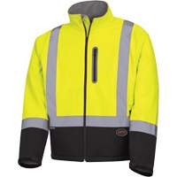 5689 Mechanical-Strength Softshell Safety Jacket, Black/High Visibility Lime-Yellow, Small Chandler Sales