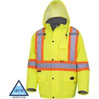 5031 Waterproof Quilted Safety Parka, High Visibility Lime-Yellow, Small Chandler Sales