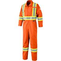 7705T FR-Tech&reg; Flame-Resistant Coverall with Leg Zippers, Size 40 (Tall), High Visibility Orange, 9.7 cal/cm² Chandler Sales