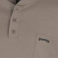 331 Chandail Henley en tricot interlock ignifuge, Petit, Beige Chandler Sales