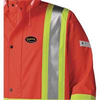 5896 Flame Resistant Waterproof Long Coat, Small, High Visibility Orange Chandler Sales