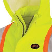 5881 Manteau de pluie ignifuge et protection contre les &eacute;clats d'arc &eacute;lectrique, T-petit, Jaune haute visibilit&eacute;, 10 cal/cm² Chandler Sales