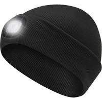5678 Tuque en tricot avec lampe frontale &agrave; DEL, Doublure en Molleton, Taille unique, Noir Chandler Sales