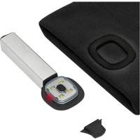 5678 Tuque en tricot avec lampe frontale &agrave; DEL, Doublure en Molleton, Taille unique, Noir Chandler Sales