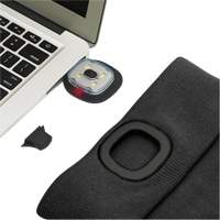 5678 Tuque en tricot avec lampe frontale &agrave; DEL, Doublure en Molleton, Taille unique, Noir Chandler Sales