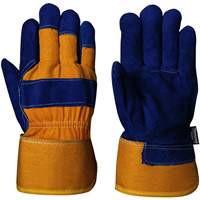 630 Blue Insulated Fitter's Gloves, One Size, Split Cowhide Palm, Boa Inner Lining Chandler Sales