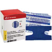 Knuckle Blue Detectable Bandages, Knuckle, Fabric Metal Detectable, Sterile Chandler Sales