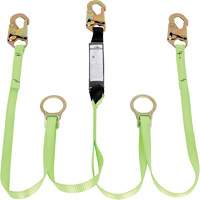 SA-54055-6 Shock Absorbing Lanyard, 6', Snap Hook Center, Snap Hook Leg Ends, Polyester Chandler Sales