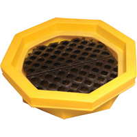 Ultra-Drum Tray avec grille, 32" lo x 32" la x 8,1" h, Cap. de d&eacute;versement 21,1 gal. US Chandler Sales