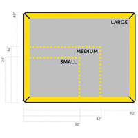 Small Ultra-Filter Pad, 0.8 US gal. Capacity, 2.5' W x 2' L x 3" H, Foam Wall Chandler Sales