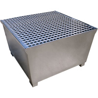Ultra-IBC Spill Pallet en acier, Capacit&eacute; de d&eacute;versement 370 gal. US, 57,6" x 34,7" x 56,9" Chandler Sales