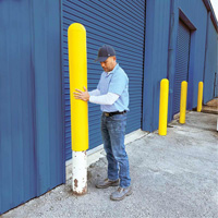 Ultra-Post Protector, 4" dia. x 52" l, Jaune Chandler Sales