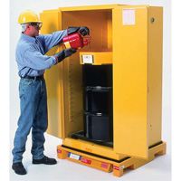 Single Drum Ultra-Safety Cabinet Bladder System&reg;, 37.8" L x 37.8" W x 6.3" H, 1500 lbs. Load Capacity Chandler Sales