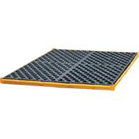 4-Drum Flexible Ultra-Spill Deck&reg;, 22 US gal. Spill Capacity, 48" x 48" x 2.5" Chandler Sales