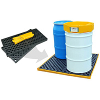 4-Drum Flexible Ultra-Spill Deck&reg; Bladder System, 110 US gal. Spill Capacity, 51" x 48" x 5" Chandler Sales