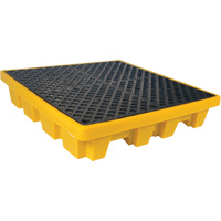 Ultra-Spill Pallet emboitable, 4 barils, Capacit&eacute; de d&eacute;versement 66 gal. US, 51" x 51" x 10" Chandler Sales