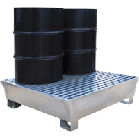 Ultra-Spill Pallet en acier, 2 barils, Capacit&eacute; de d&eacute;versement 68 gal. US, 47,2" x 31,4" x 17,4" Chandler Sales