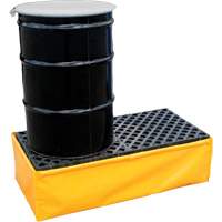 Ultra-Spill Pallet flexible, 2 barils, Capacit&eacute; de d&eacute;versement 66 gal. US, 48" x 24" x 14" Chandler Sales