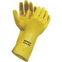 Dura-Fit Reusable Gloves, Size Small/7, 12" L, Latex, Flock-Lined Inner Lining, 20-mil Chandler Sales