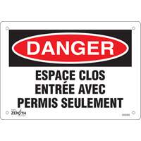 "Espace clos" Sign, 7" x 10", Plastic, French Chandler Sales