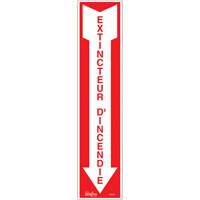 "Extincteur d'incendie" Sign, 4" x 18", Vinyl, French with Pictogram Chandler Sales