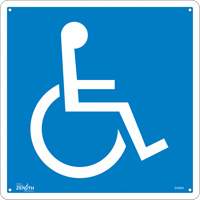 Handicap CSA Standard Safety Sign, 12" x 12", Aluminum, Pictogram Chandler Sales