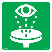 Eye Wash CSA Standard Safety Sign, 12" x 12", Aluminum, Pictogram Chandler Sales