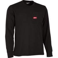 Gridiron Long-Sleeved Pocket-T-Shirt, Men's, Small, Black Chandler Sales