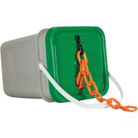Heavy-Duty Plastic Safety Chain, Orange, 2" Link, 120' Length Chandler Sales