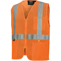 6943 Gilet de s&eacute;curit&eacute; &agrave; mailles ignifuge, Orange haute visibilit&eacute;, Petit, Polyester Chandler Sales