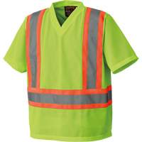 5993P T-shirt de s&eacute;curit&eacute; en maille, Polyester, Petit, Jaune lime haute visibilit&eacute; Chandler Sales