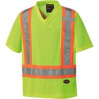 6989 Chandail pour la circulation en micromaille, T-petit, Jaune lime haute visibilit&eacute; Chandler Sales