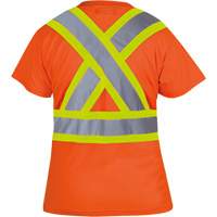 6948 T-shirt de s&eacute;curit&eacute; en il-de-perdrix pour femme, Polyester, T-petit, Orange haute visibilit&eacute; Chandler Sales