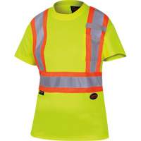 6949 T-shirt de s&eacute;curit&eacute; en il-de-perdrix pour femme, Polyester, T-petit, Jaune lime haute visibilit&eacute; Chandler Sales