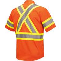 4442 Chandail &agrave; manches courtes de s&eacute;curit&eacute; ultra fraîche et ultra respirant, Coton, Petit, Orange haute visibilit&eacute; Chandler Sales