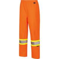 5627W Pantalon &agrave; bavette imperm&eacute;able pour femmes, Polyester/Polyur&eacute;thane, T-petit, Orange haute visibilit&eacute; Chandler Sales